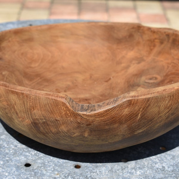 Vintage teak bowl from India