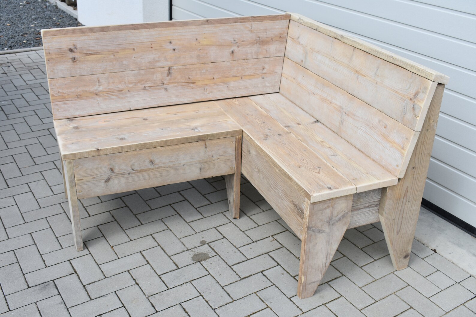 Eckbank Vintage Holz für Garten / Lounge Bank alle Maßen ...