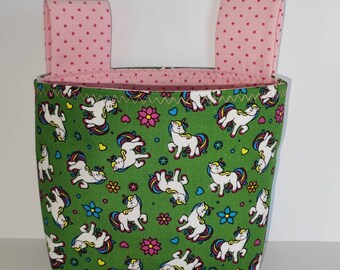 Balance bike bag, bicycle bag, handlebar bag, scooter bag, storage bag, children's bag, unicorn design