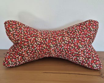 Reading pillow, reading cushion, relaxation pillow, neck support, neck pillow, neck roll, motif: flowers