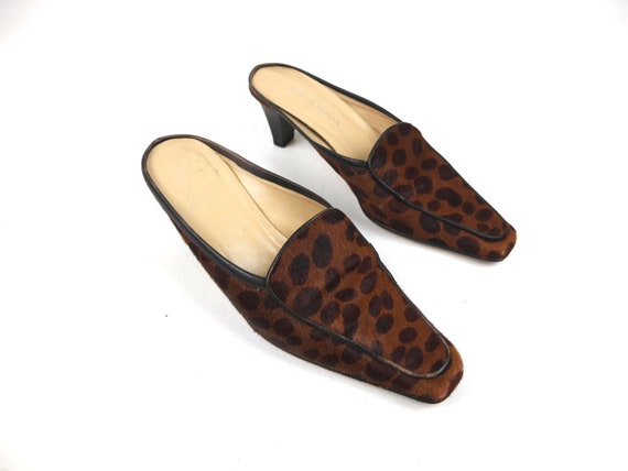 90s LEOPARD Print Italian Made MOHAIR Loafer Style