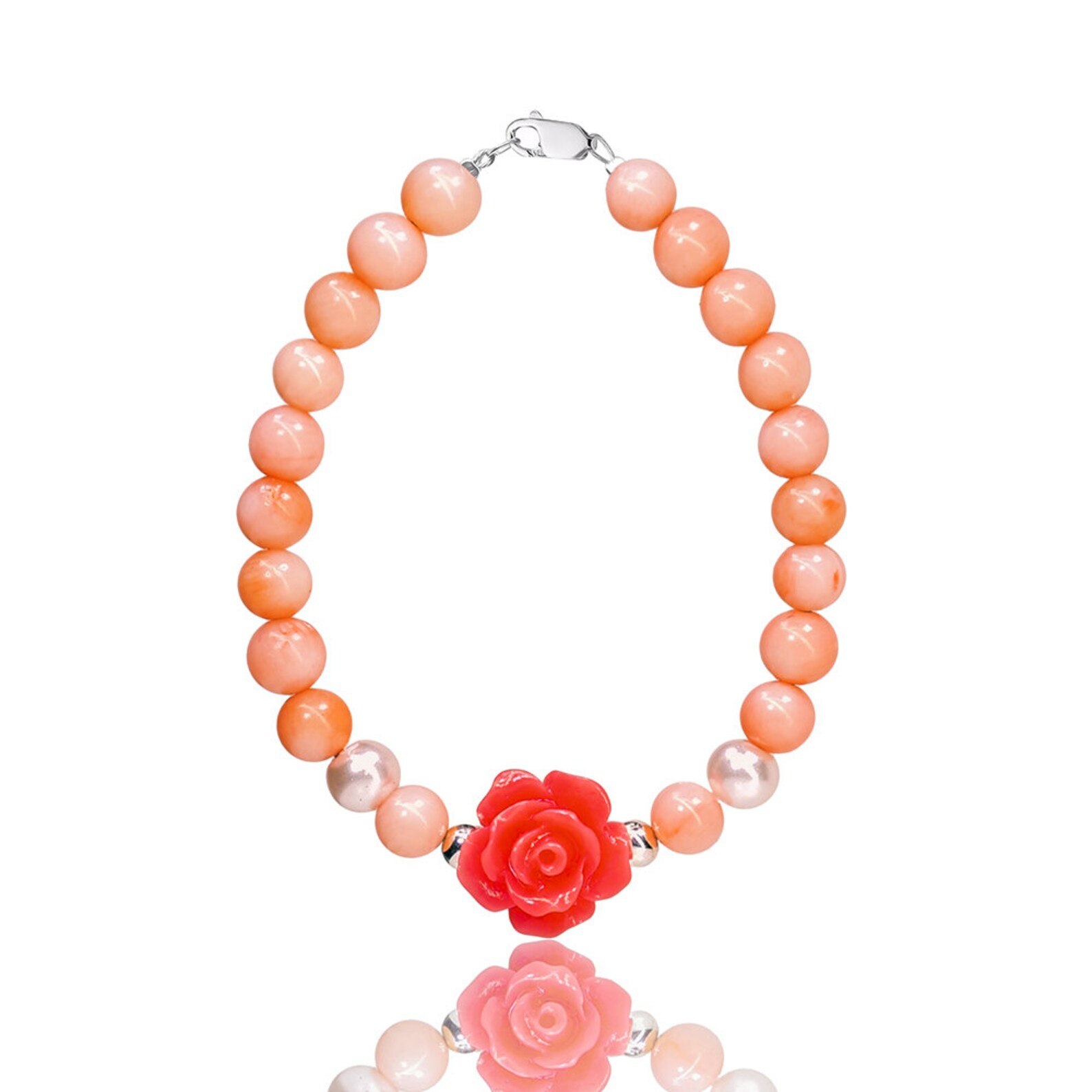 Coral Baby Bracelet baby keepsake bracelet Newborn baby Girl Etsy