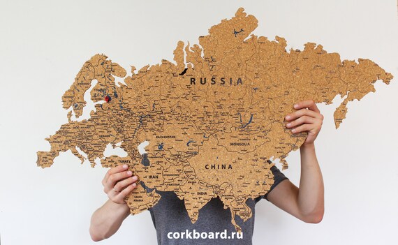 Cork Map Of The World World Cork Map Discovery Travel Cork Board Push Pin Home | Etsy