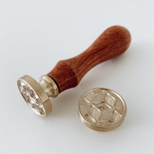 Geometric Pattern Wax Seal Stamp | Wedding Invitation Seals