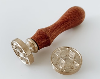 Geometric Pattern Wax Seal Stamp | Wedding Invitation Seals