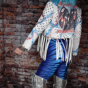 White Mötley Crüe bolero jacket
