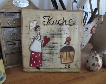 Shabby Chic Schild  "Köchin"