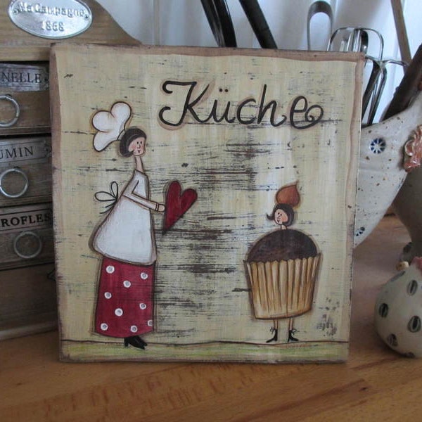 Shabby Chic Schild  "Köchin"