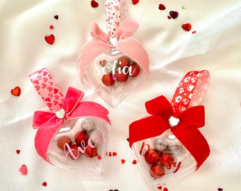 Valentinstag Geschenk | personalisiert | Valentinstag Geschenkanhänger | Valentinstag Geschenk | befüllbare Herz Kugel | Valentinstag Dekor | Geschenk | geschenke für sie