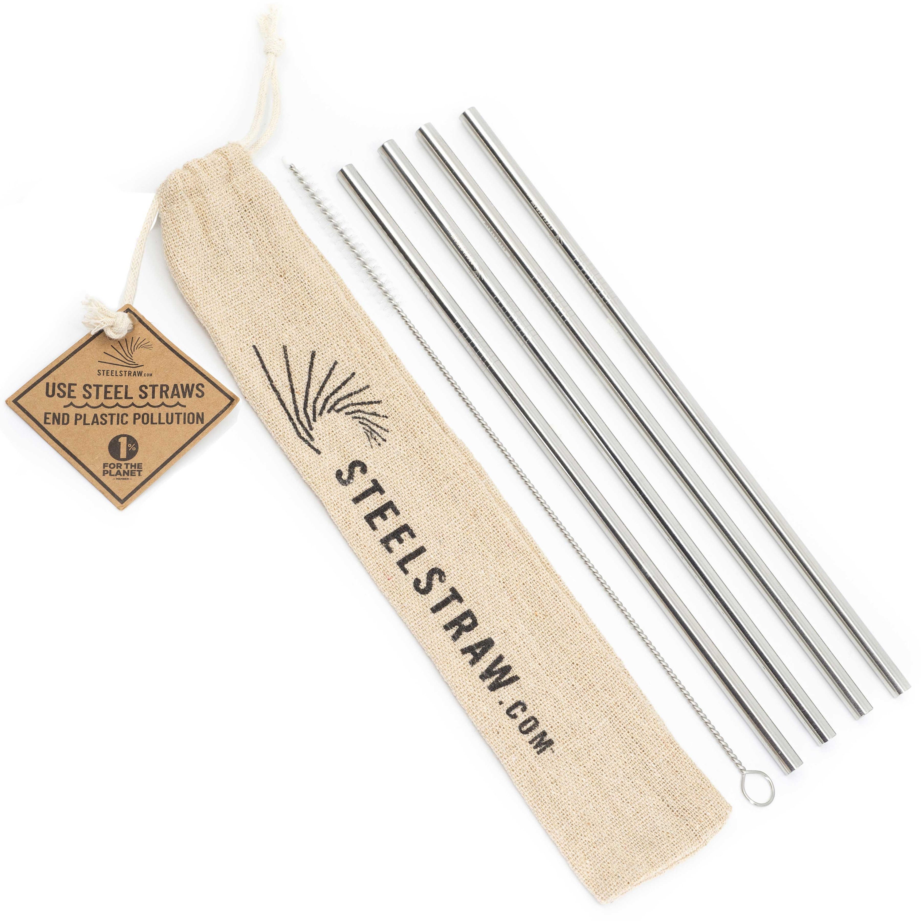 10 oz Straw Cup Set w/ Reversible Bendy Straws