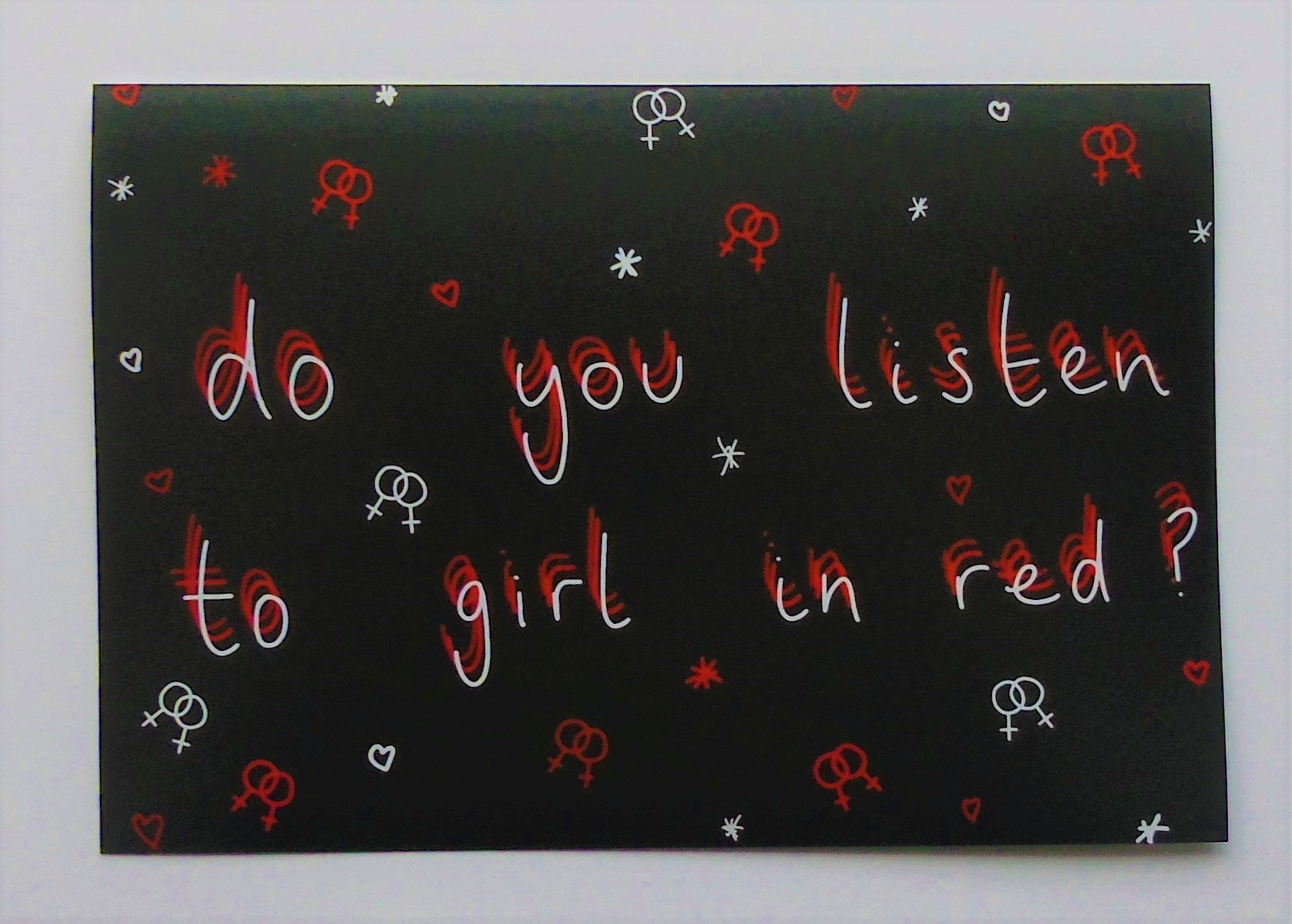 Do You Listen To Girl In Red Print Etsy
