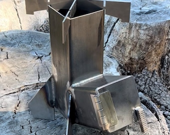 ROCKET STOVE grill bbq fire pit cooker space heater camping outdoors