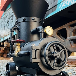 LOCOMOTIVE ROCKET STOVE grill bbq fire pit cooking heater camping
