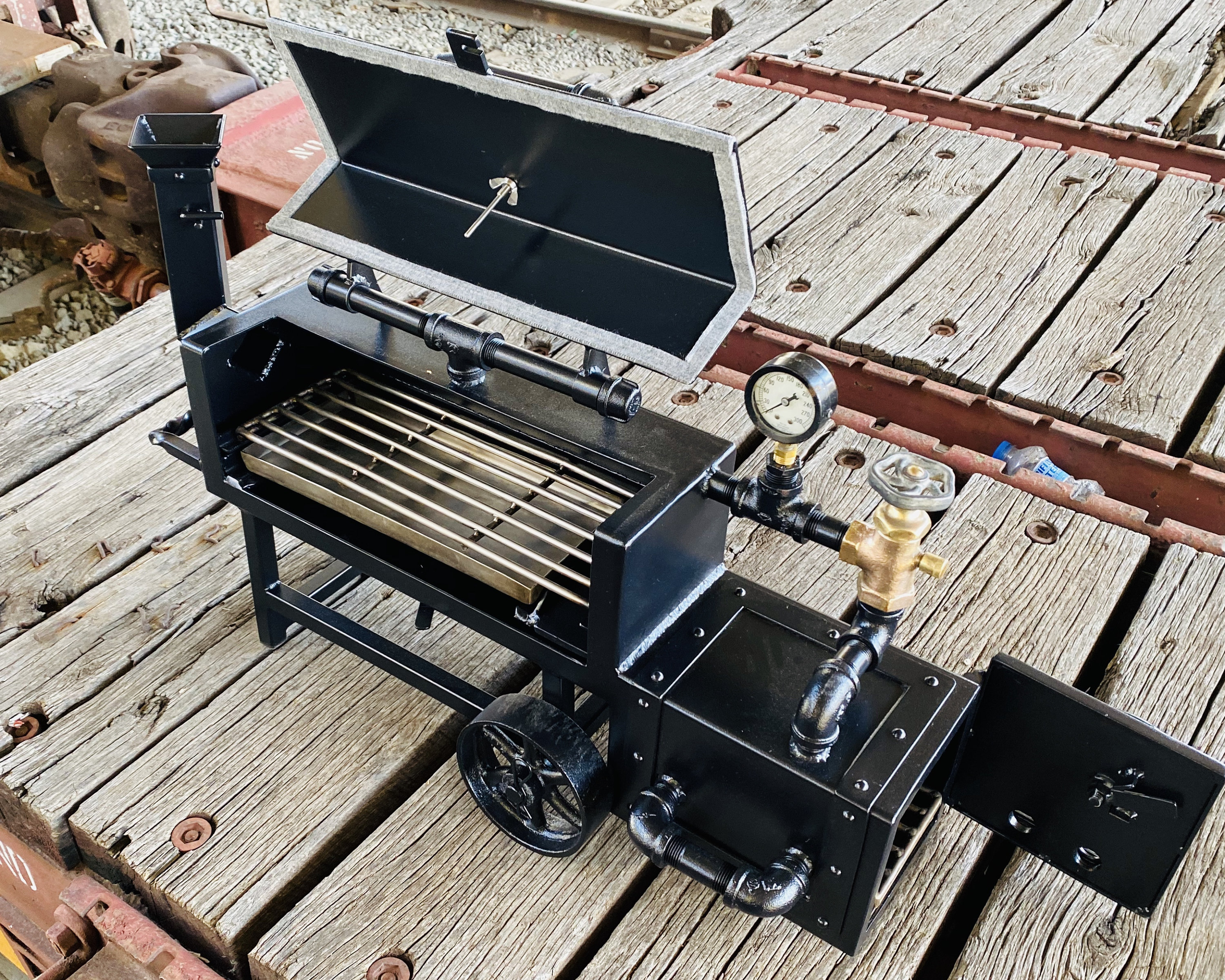 Steampunk Mini Smoker Offset Smoker Grill Cooker Etsy
