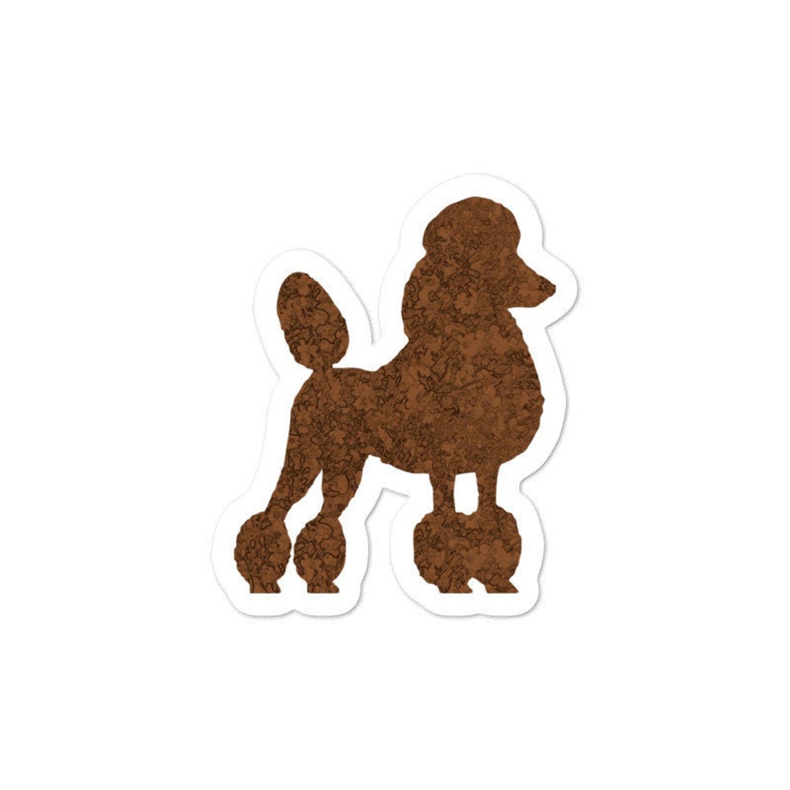 Poodle Decal Two Poodle Stickers Vinyl Poodle Sticker Kiss Etsy