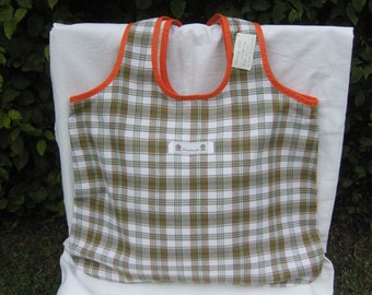 Retro bag, shoulder bag, leisure and shopping bag, with inside pocket, long handle