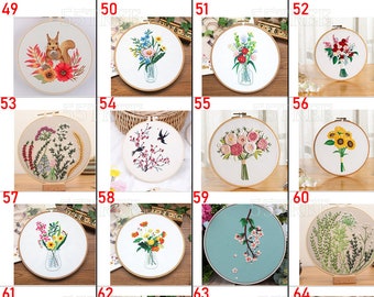Kies volledige borduurpakket bundel uit onze handtekening collectie, borduurwerk diy kunst kit, bloem needlepoint kits, diy kit voor volwassenen, cadeau voor haar