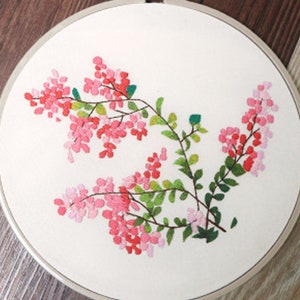 Floral Embroidery Kit For Beginner,Modern embroidery pattern,Hand Embroidery Kit,Flowers Embroidery Pattern,Diy Embroidery Kit,Gift for her