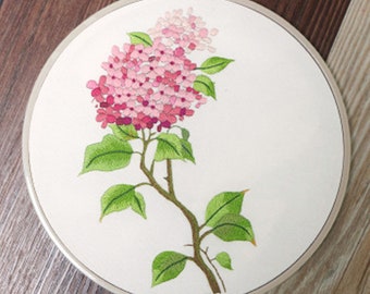 Kit ricamo floreale Principiante-Moderno Ricamo Kit-Home Parete Decoro-Ago floreale Cerchio Parete Kit-fai-da-te kit adulto-Regalo per mamma