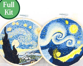 Embroidery Kits For Beginner, hoop art,Modern Embroidery Kit, Hand Embroidery Kit, diy hoop wall art, DIY Embroidery Kit