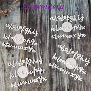 Pegatinas del alfabeto bordadas, parche con nombre, parche autoadhesivo, parches de apliques del alfabeto para planchar o coser, 26 parches bordados con letras pequeñas