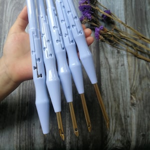 Adjustable Handle Punch Needle Kit -Rug Hooking Punch Needle -Punch Needle Embroidery-Punch Needle Kit-Threader-Adjustable Punch Needle Tool