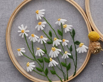 Kit de bricolage adulte enfants, cadeau pour maman, kit de broderie botanique pour débutant, bricolage de fleurs, kit de broderie de plantes modernes, kit de bricolage, cadeau de broderie,