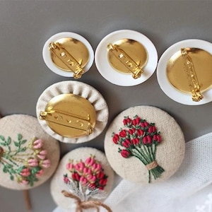 DIY broches accessoires-24/30/35/39/49 mm, brochebasis, brochehouder, ronde brochebasis voor borduurwerk, materiaal voor het maken van sieraden, knutselbenodigdheden