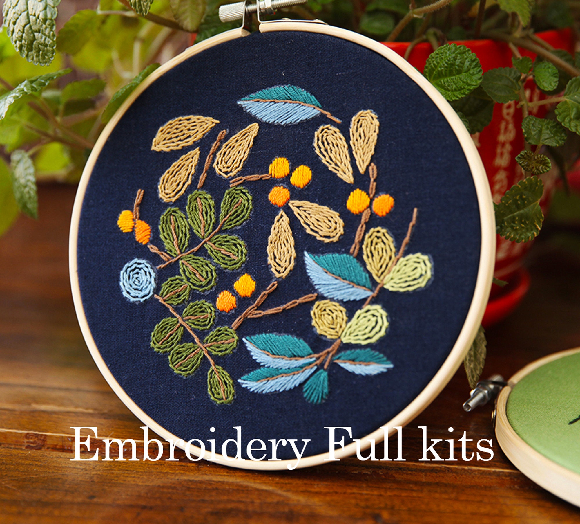 Floral Embroidery Kits Beginner Embroidery Kit-modern Flower and