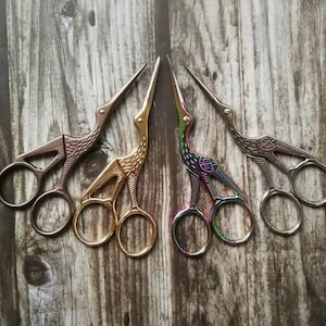 Embroidery Scissors-Craft Scissors-Easy Scissors-Handmade Scissors-Floss Scissors-Thread Scissors-Small Gold Scissors-Bird Sewing Scissors