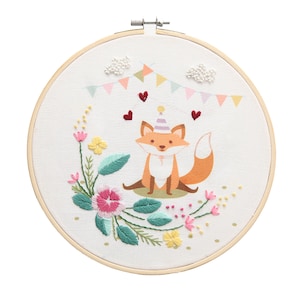 Cartoon Tiere Stickdatei Für Anfänger, Moderne Stickdatei, Handstickerei Kit, Blumen Stickmuster, DIY Stickdatei