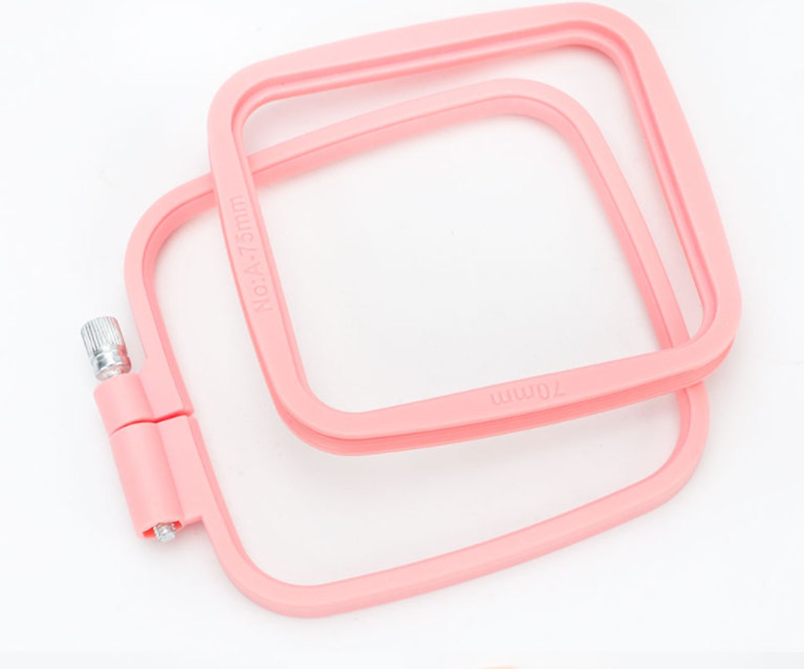 Square Plastic Colourful Embroidery Hoops, Pastel Coloured Embroidery ...