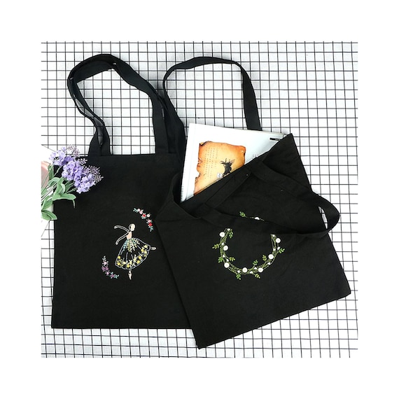 Christmas Ornaments|Valentine Day Gift|Gift for mom|Gift for sister|Hand Embroidery Kit Canvas Tote Bag|Ballet Girl/Garland Embroidered Kit