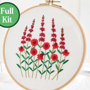 Hand Embroidery Kit Beginner Embroidery Kit Modern Embroidery Hoop Art Embroidery Pattern Wedding Gift