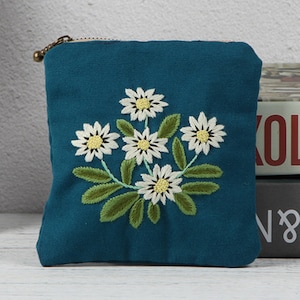 Kit de bordado de bricolaje, Kit de bordado Mini billetera, Kit de bordado a mano Bolso de moneda para principiantes, Bordado Mini bolsa Diy, Arte de bordado a mano Arte de bordado a mano