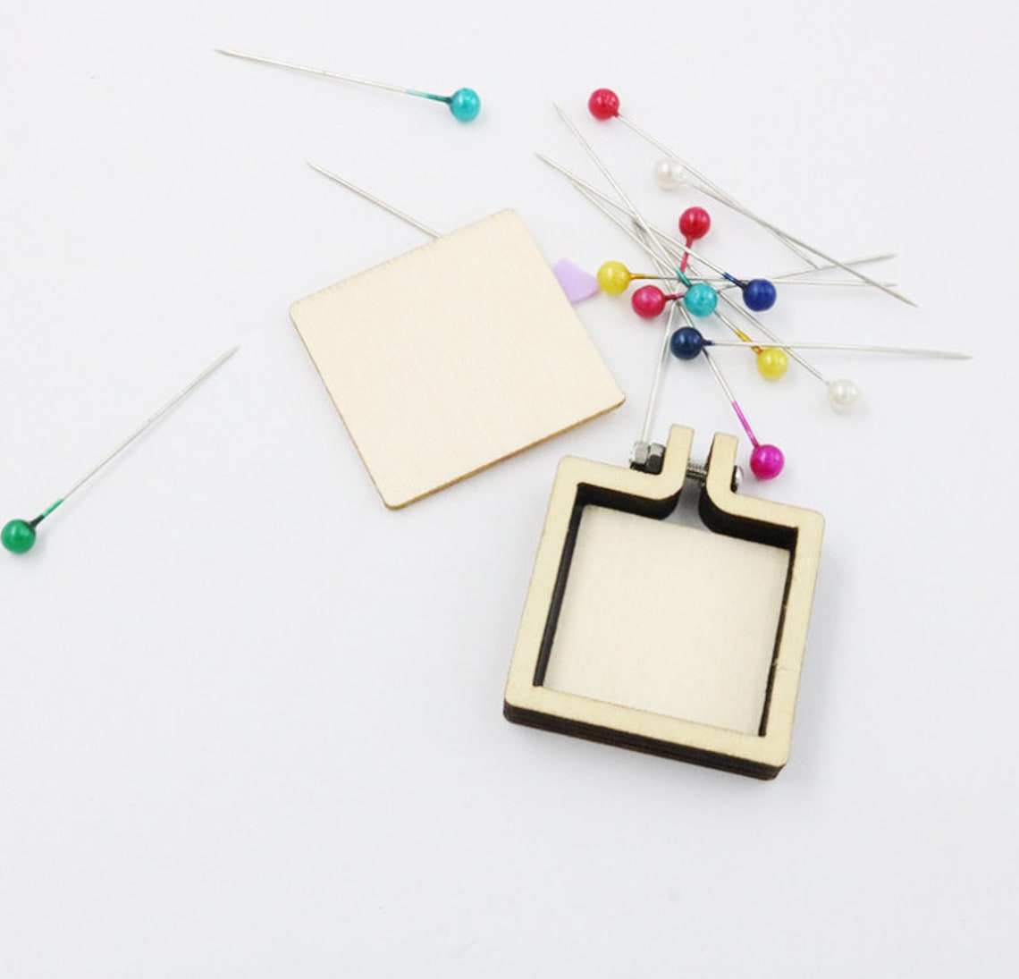 Mini Embroidery HoopSquare Wooden Embroidery Hoop KitMini Etsy