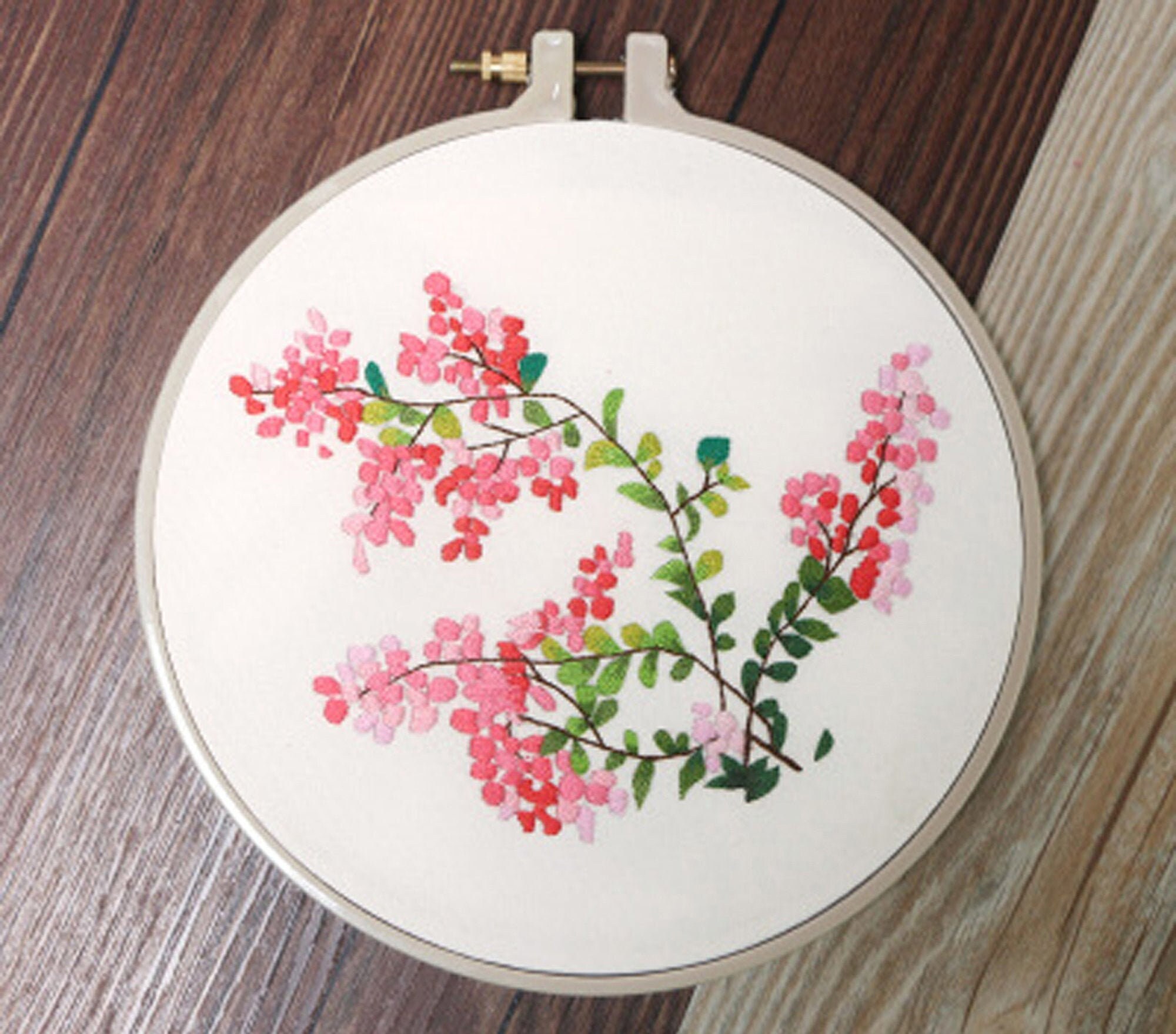 Floral Embroidery Kit for Beginner-modern Embroidery - Etsy