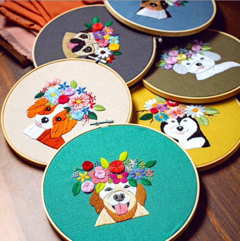Kit de broderie dbutant kit de bricolage franais bulldog  etsy france
