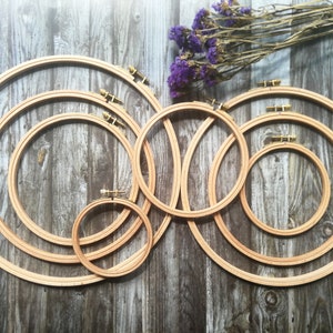 4&quot;,5&quot;,6&quot;,7&quot;,8&quot;,9&quot;,11&quot;,12&quot;Wooden Display Embroidery Hoop|Hoop|Embroidery Frame|Stitching Hoop|Display Hoop|Hoop Art|Round shape|Natural color