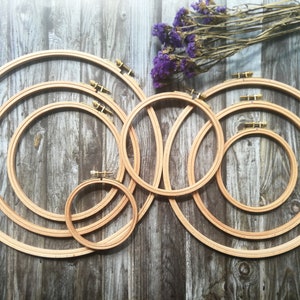 4",5",6",7",8",9",11",12"Wooden Display Embroidery Hoop|Hoop|Embroidery Frame|Stitching Hoop|Display Hoop|Hoop Art|Round shape|Natural color