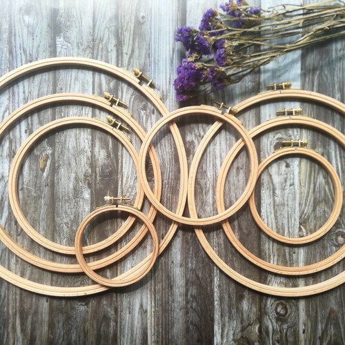 6pack 4 Wooden Embroidery Hoop Embroidery Etsy