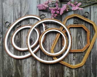 Embroidery Hoop,Wooden Imitation Hoop,Sewing Hoop,Wall Decor hoop,Stitching Frame,Flexi Hoop for Hand Embroidery,Hoop Art,Embroidery Display