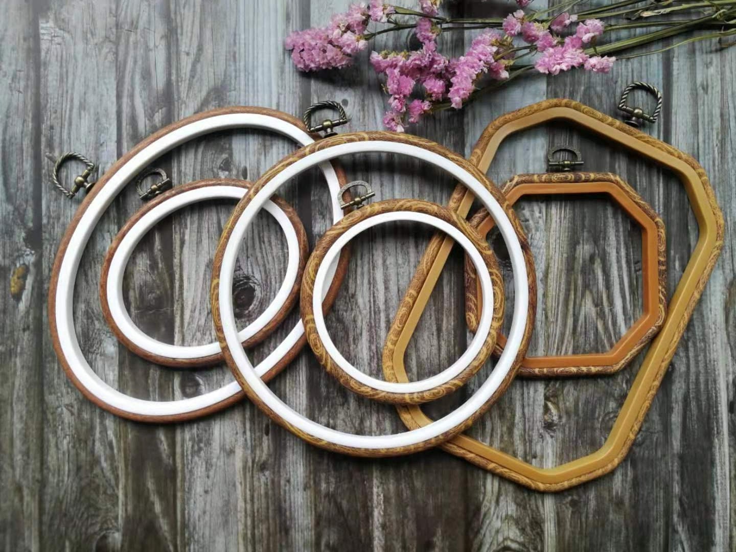 Chaîne en bois décor à maillons 3 maillons diamètre de l'anneau moderne 10cm