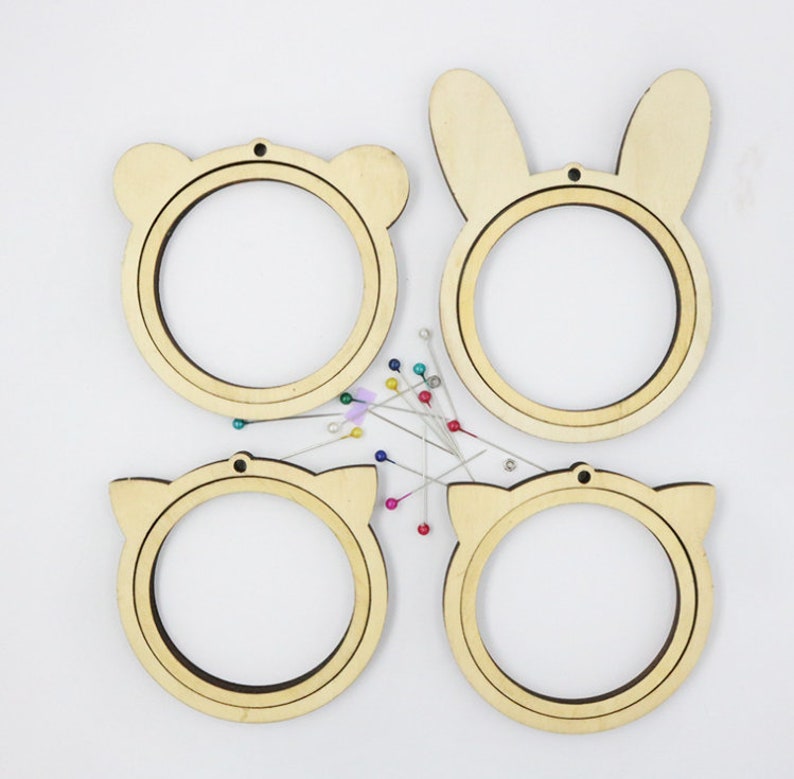 Mini Embroidery Hoopsquare Wooden Embroidery Hoop Kitmini Etsy