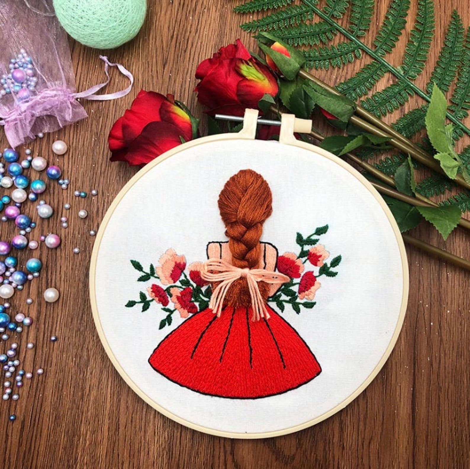 Young girl embroidery kit beginnerDiy craft kitDiy Etsy