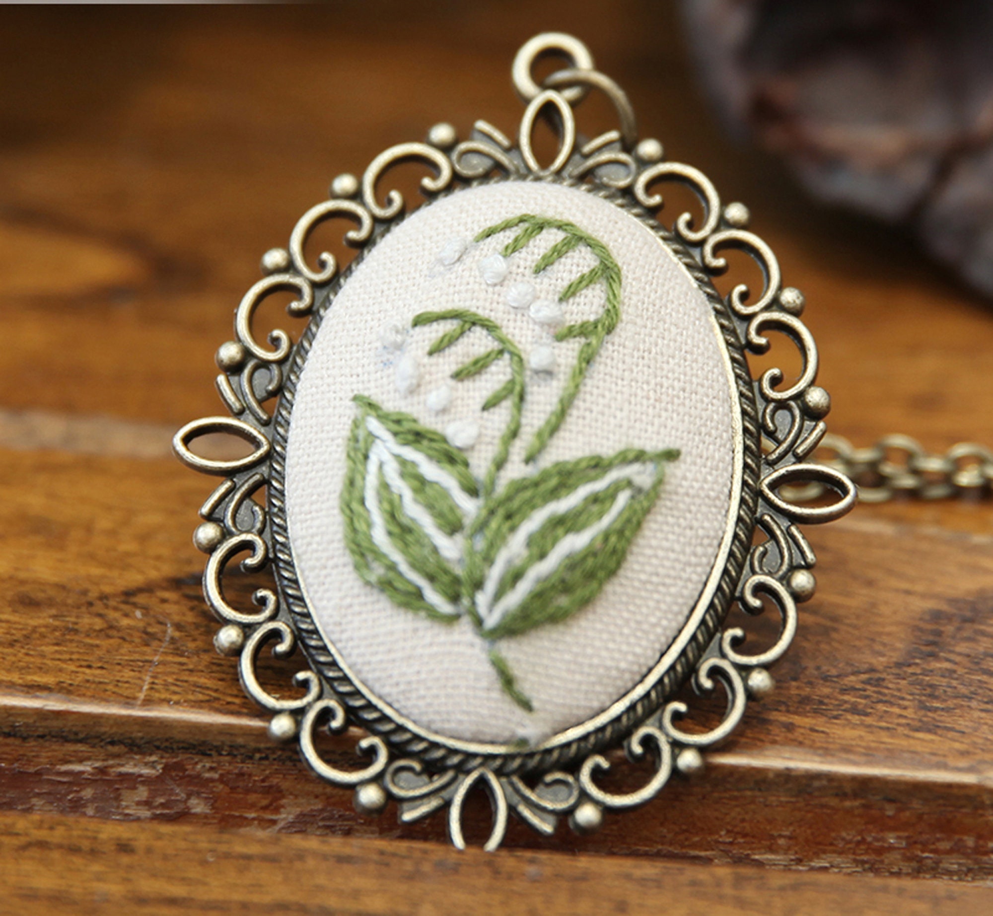 Beginner Embroidery Kit Necklaceembroidered Jewelry Etsy