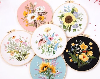 DIY 刺繍キット初心者、初心者用刺繍キット、モダン刺繍キット クロスステッチ、手刺繍キット、ニードルポイント、DIY クラフトキット