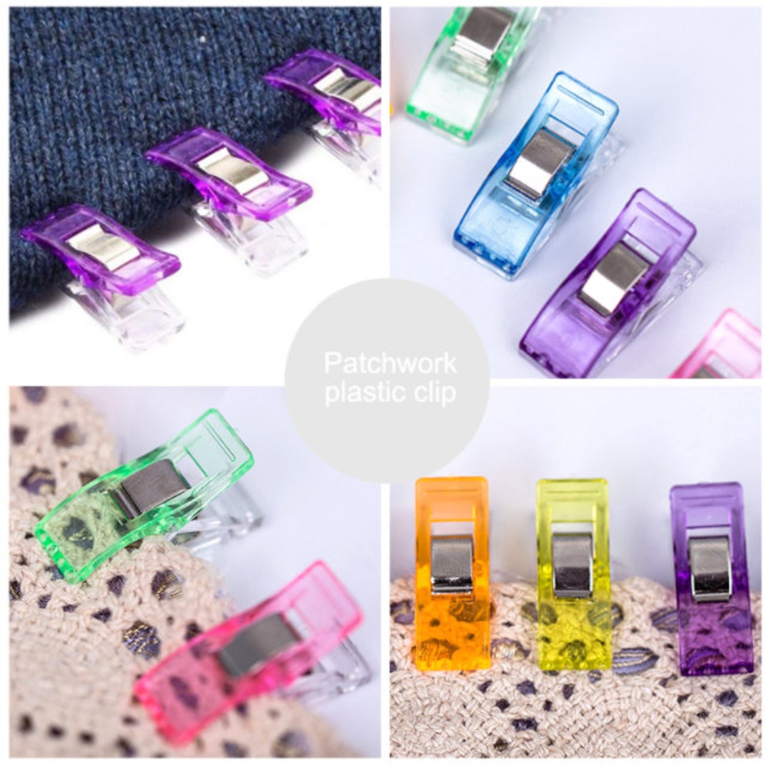 10/20/50 Pcs Colorful Sewing Craft Quilt Binding Fabric Clips Sewing Clips  Plastic Clips Clamps Pack Trendy Gift