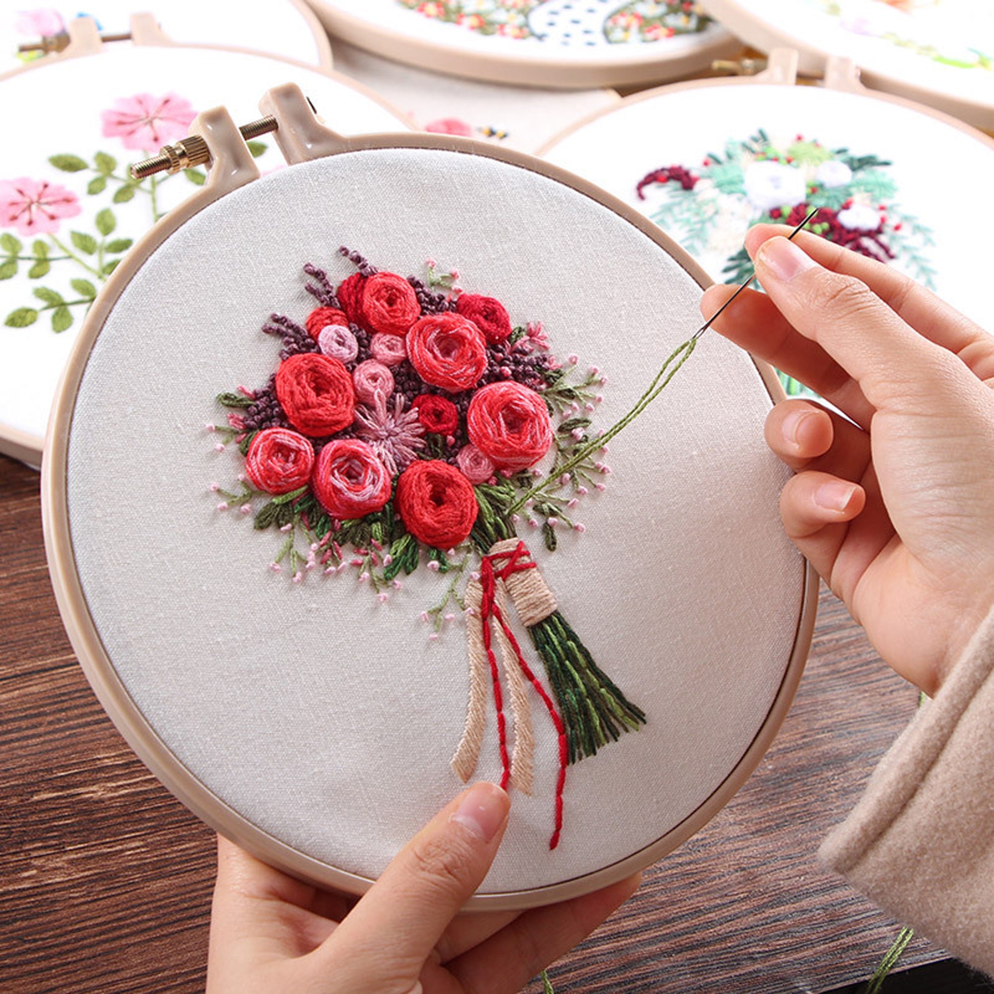 Fall Floral Hand Embroidery Kit - Stitched Modern