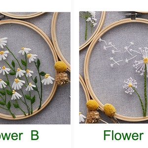 Plants transparent embroidery kit for beginner,Flower diy Kit,beginner Hand Embroidery Full Kit ,Diy start up embroidery set English Guide image 9